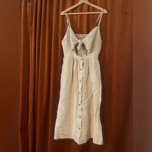 Wilfred Aritzia linen tie dress size 10